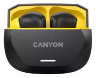 CANYON Słuchawki dokanałowe HEXAGON 7 TWS ANC+ENC Qi Czarno - Żółte - 1348432 - zdjęcie 3